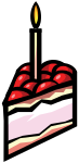 slice of cherry cake